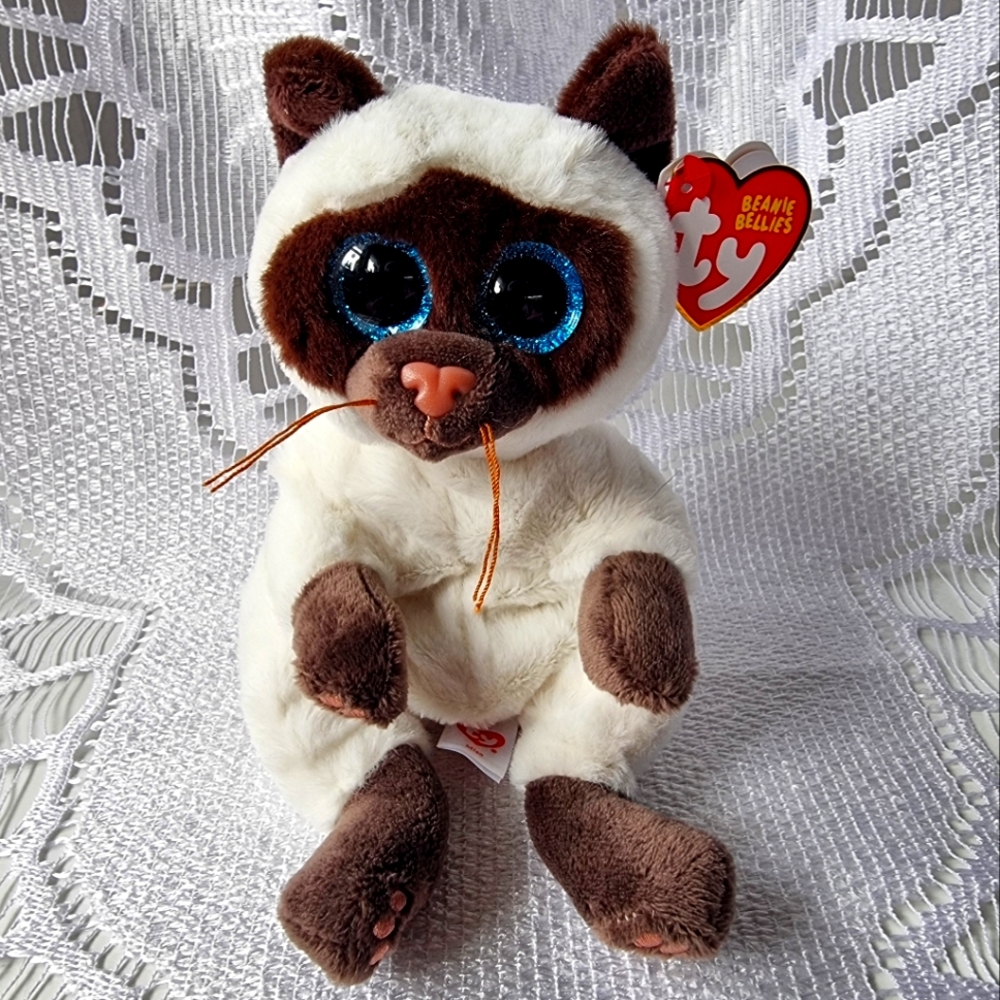 TY Beanie Babies 'Miso' Siamese Cat Plushie
